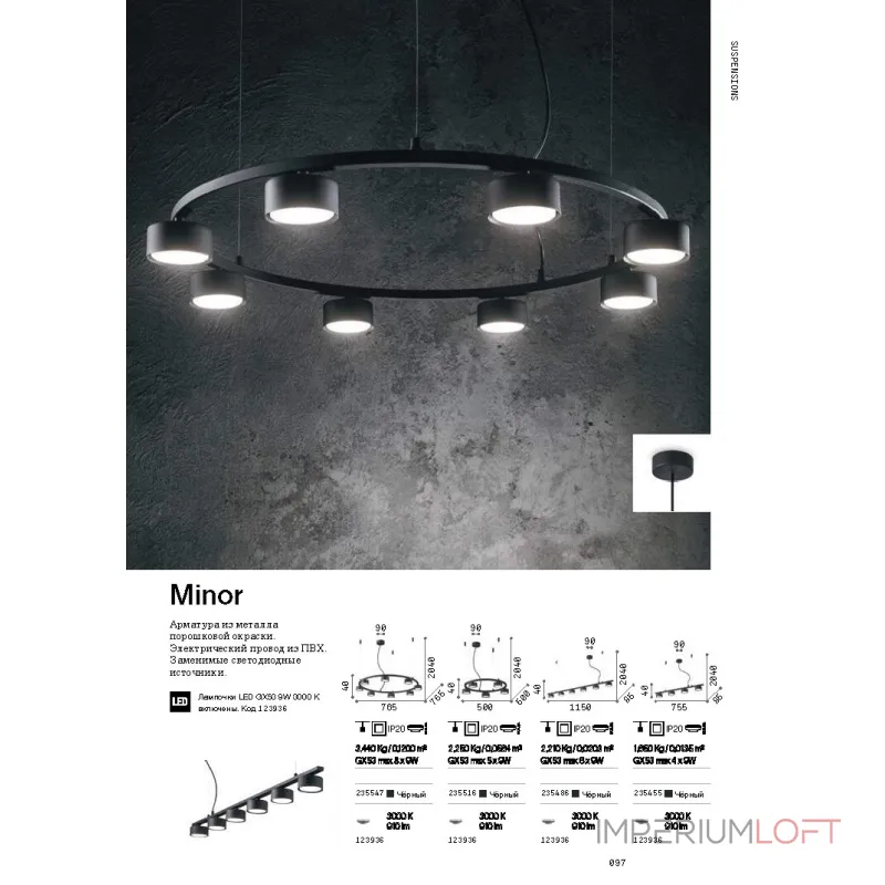 Подвесная люстра Ideal Lux MINOR 235516 Подвесная люстра Ideal Lux MINOR 235516