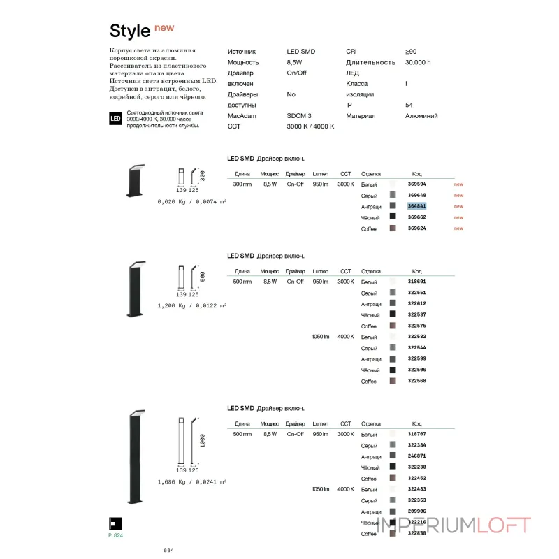 Садово-парковый светильник Ideal Lux STYLE 364841