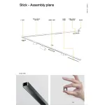 Шинопровод магнитный накладной 2м Ideal Lux STICK 370859