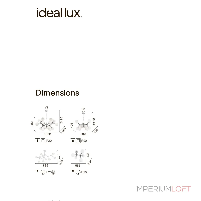 Подвесная люстра Ideal Lux Nodi 370002