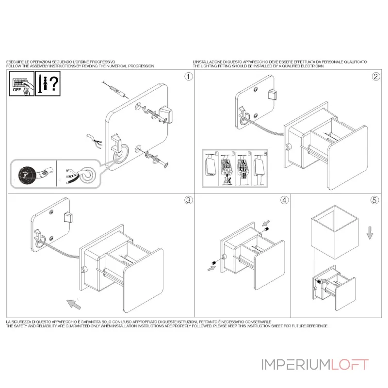 Уличный настенный светильник Iideal Lux Atom AP 366821