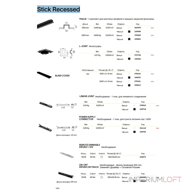 L-образный соединитель Ideal Lux STICK 372730