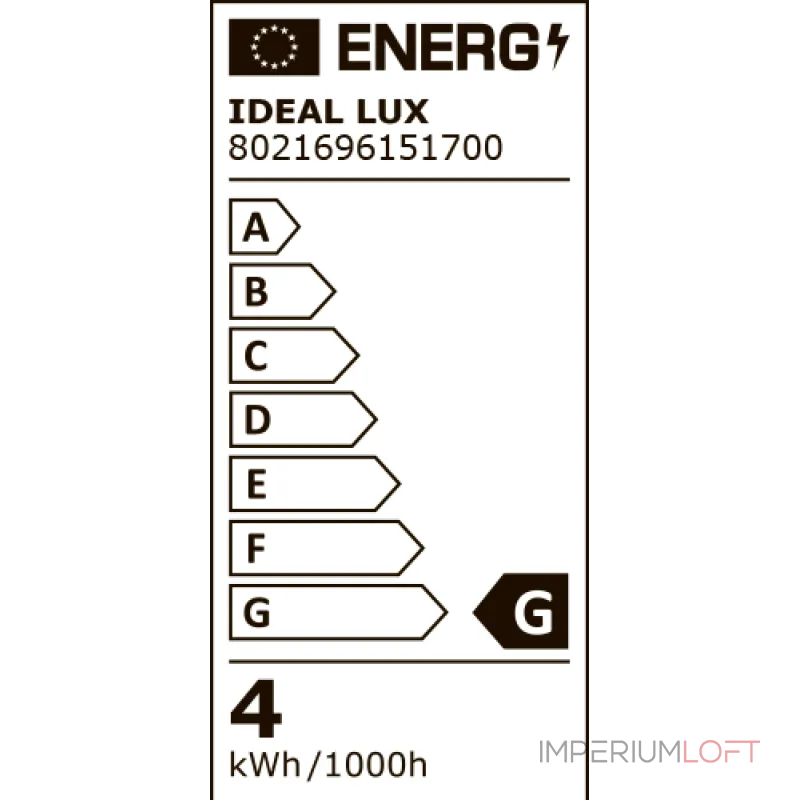 Филаментная лампа Ideal Lux LAMPADINE E27 151700 Филаментная лампа Ideal Lux LAMPADINE E27 151700