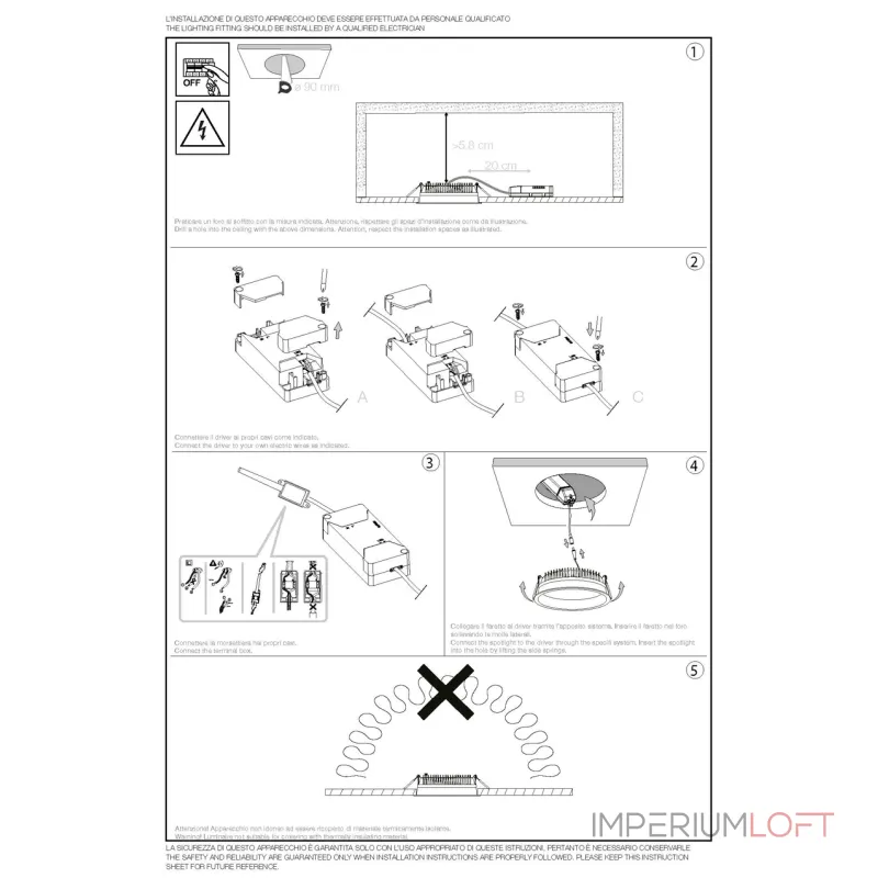 Встраиваемый светильник Ideal Lux DEEP 249018 Встраиваемый светильник Ideal Lux DEEP 249018