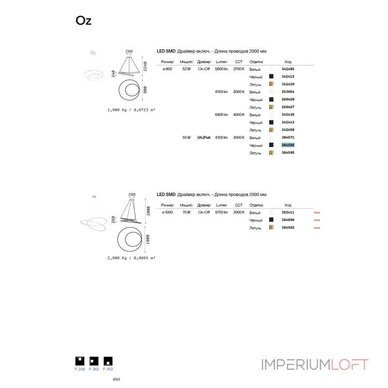 Подвесная люстра Ideal Lux OZ 304564