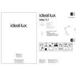 Настольная лампа Ideal Lux WALLY 265278