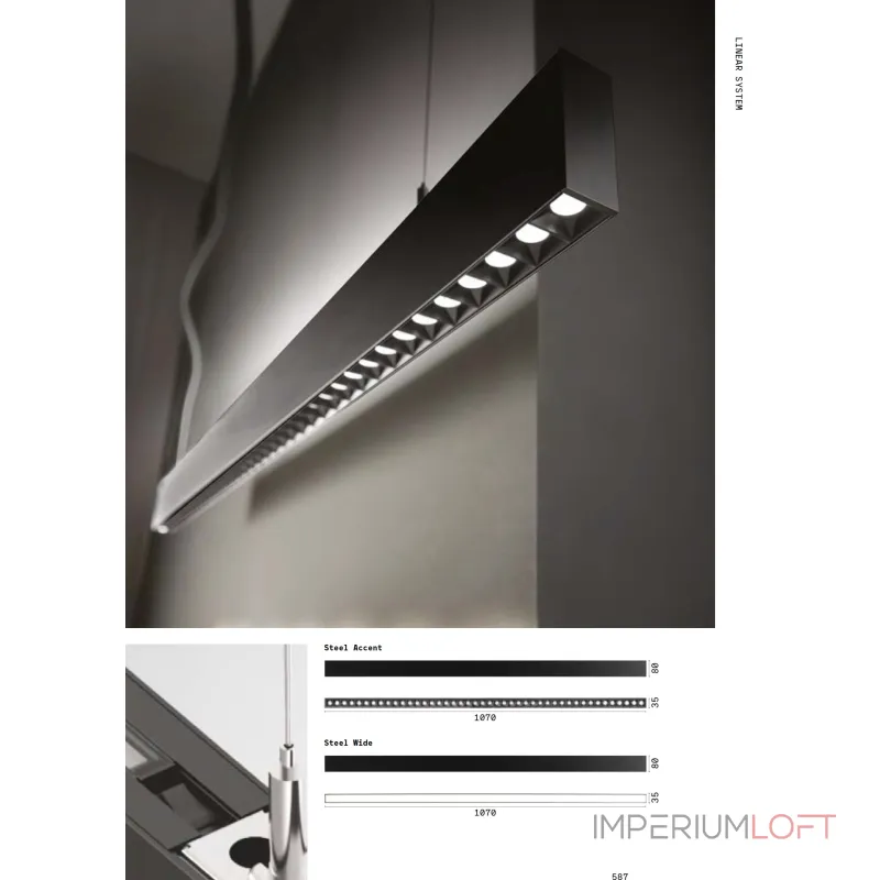 Линейный потолочный светильник Ideal Lux STEEL 270173