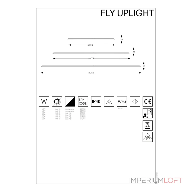 Модуль непрямого освещения Ideal Lux FLY 270715 Модуль непрямого освещения Ideal Lux FLY 270715