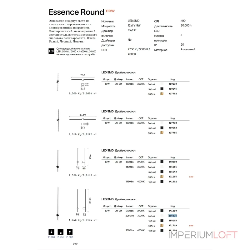 Настенный светильник Ideal Lux ESSENCE 341002