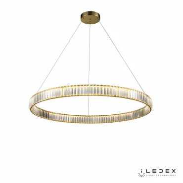 Подвесная люстра iLedex WOODSTOCK 10920P/1-38W-3000K-D1000 GOLD&CLEAR