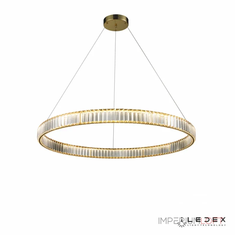 Подвесная люстра iLedex WOODSTOCK 10920P/1-38W-3000K-D1000 GOLD&CLEAR