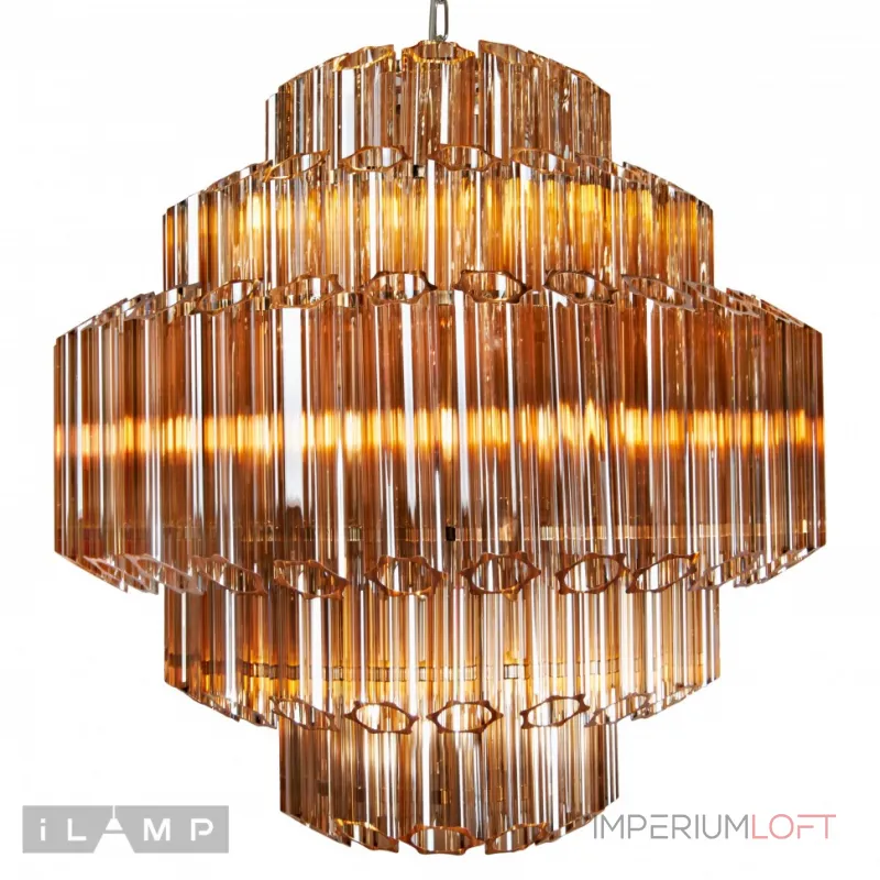 Подвесная люстра iLamp Destiny MD0267-7B CHROME+BROWN