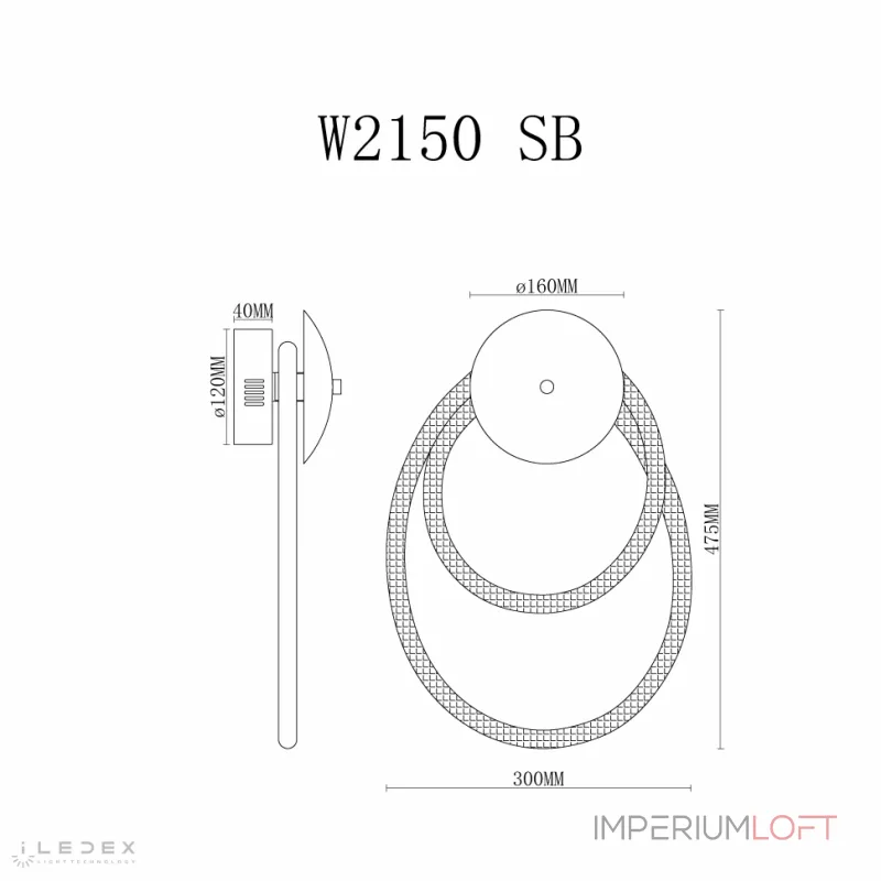 Светильник настенный iLedex Cross W2150 SB от ImperiumLoft Светильник настенный iLedex Cross W2150 SB от ImperiumLoft