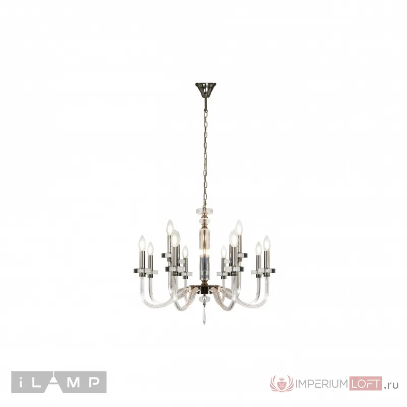 Подвесная люстра iLamp Vibe P9474-8+4 Nickel от ImperiumLoft