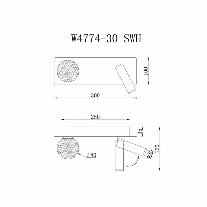 Светильник настенный iLEDEX Telescope W4774-30 SWH от ImperiumLoft