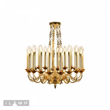 Подвесная люстра iLamp Louvre MD8551-20 Золотая от ImperiumLoft