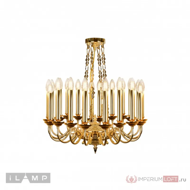 Подвесная люстра iLamp Louvre MD8551-20 Золотая от ImperiumLoft