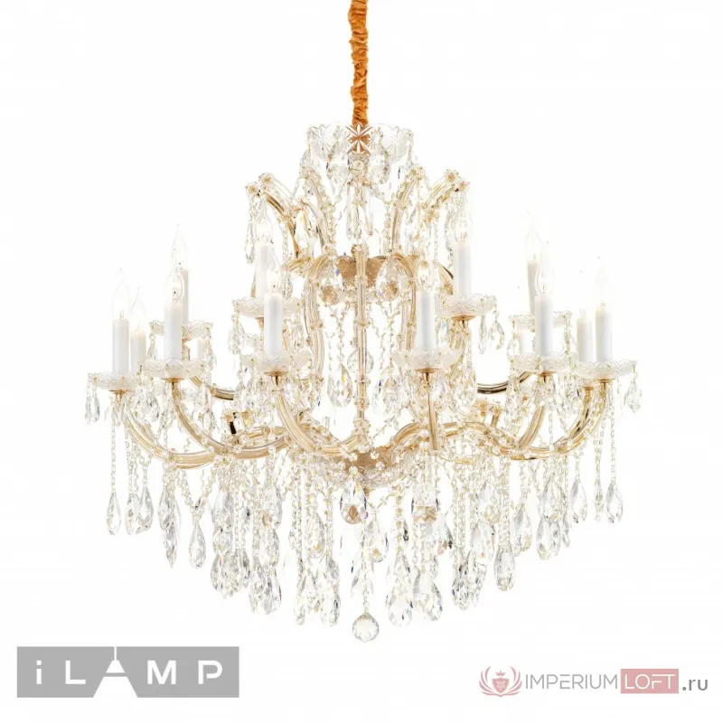 Светильник подвесной iLamp Diamond 6071-18 GD+CL от ImperiumLoft