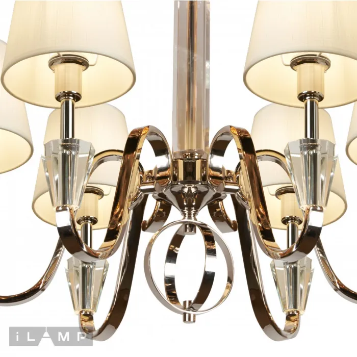 Подвесная люстра iLamp Alesti P2424-6 Nickel от ImperiumLoft