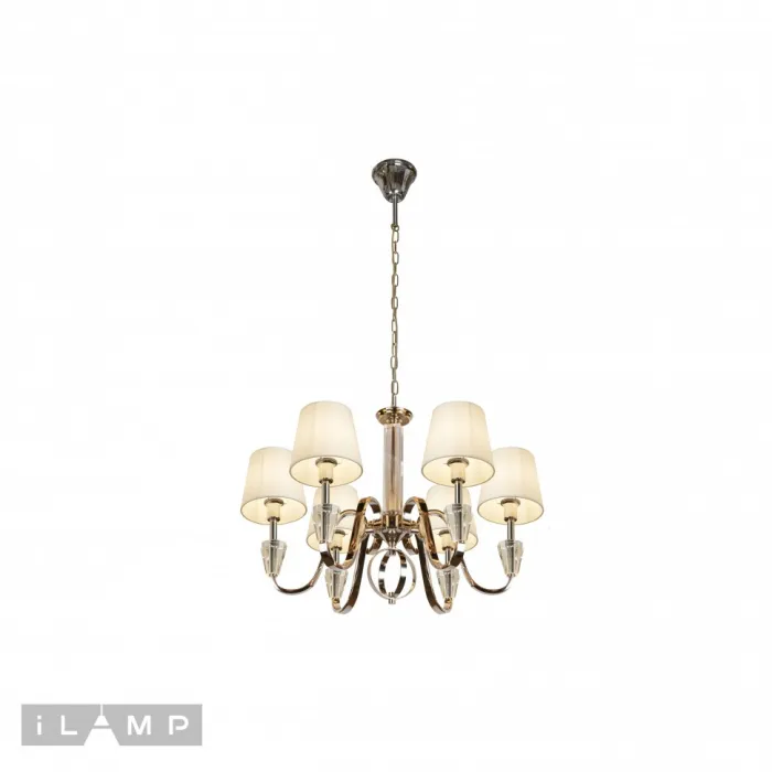 Подвесная люстра iLamp Alesti P2424-6 Nickel от ImperiumLoft