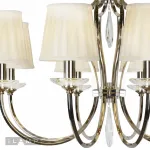 Подвесная люстра iLamp Charm P2508-8 Никель+беж от ImperiumLoft