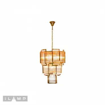 Подвесная люстра iLamp Tribeca MD0276-11C GOLD+CLEAR