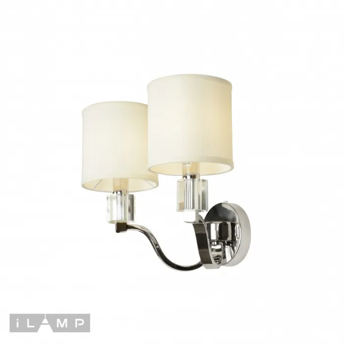 Настенный светильник iLamp Miami W2337-2 Никель+беж от ImperiumLoft