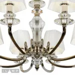 Подвесная люстра iLamp Holywood P9399-8 Никель+белый от ImperiumLoft