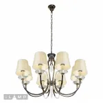 Подвесная люстра iLamp Charm P2508-8 Никель+беж от ImperiumLoft