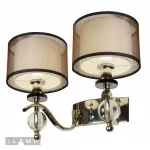 Настенный светильник iLamp Malibu W2335-2 Никель+коричневый от ImperiumLoft