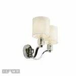 Настенный светильник iLamp Miami W2337-2 Никель+беж от ImperiumLoft
