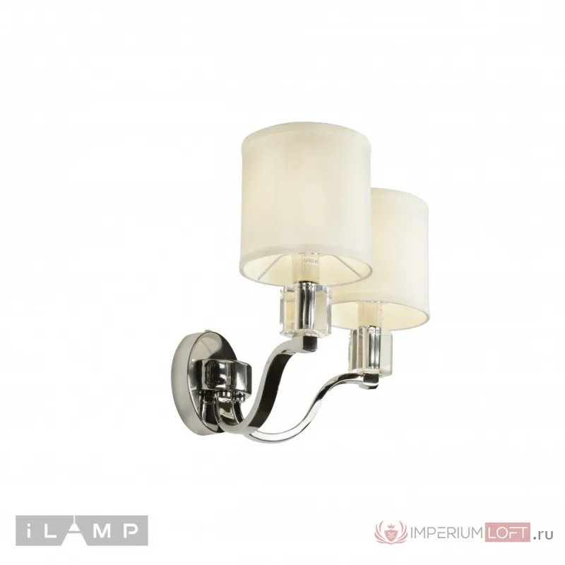 Настенный светильник iLamp Miami W2337-2 Никель+беж от ImperiumLoft
