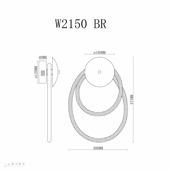 Светильник настенный iLedex Cross W2150 BR от ImperiumLoft