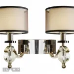 Настенный светильник iLamp Malibu W2335-2 Никель+коричневый от ImperiumLoft