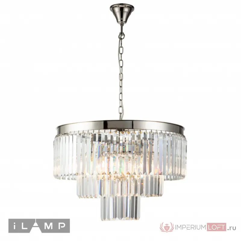 Подвесная люстра iLamp Triumph 7383/8P NICKEL от ImperiumLoft