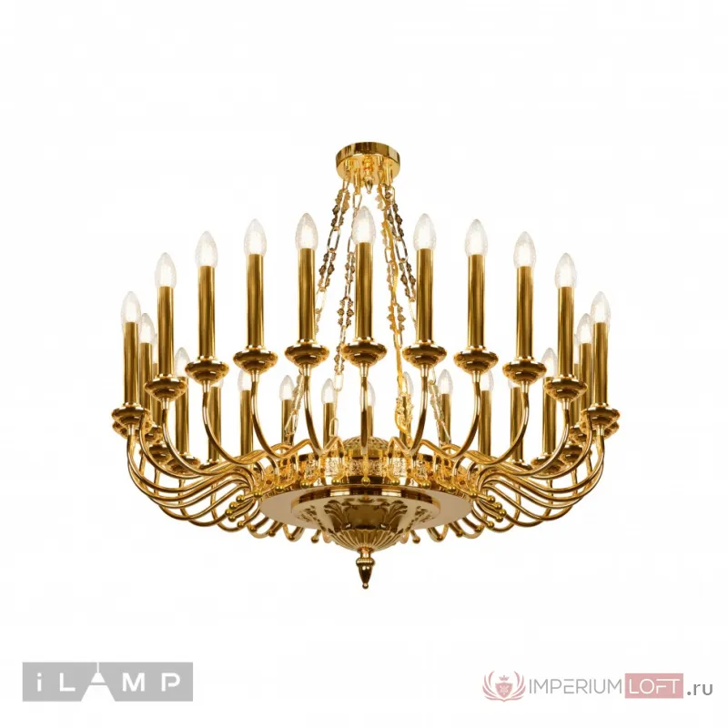 Подвесная люстра iLamp Louvre MD8551-30 Золотая от ImperiumLoft