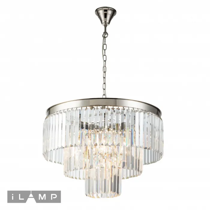 Подвесная люстра iLamp Triumph 7383/8P NICKEL от ImperiumLoft