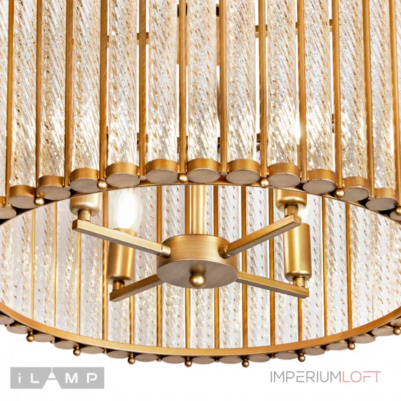 Подвесная люстра iLamp Manhattan MD0266-4B ANTIQUE BRASS