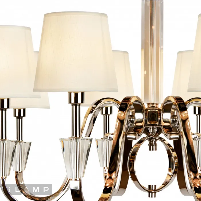 Подвесная люстра iLamp Alesti P2424-8 Nickel от ImperiumLoft