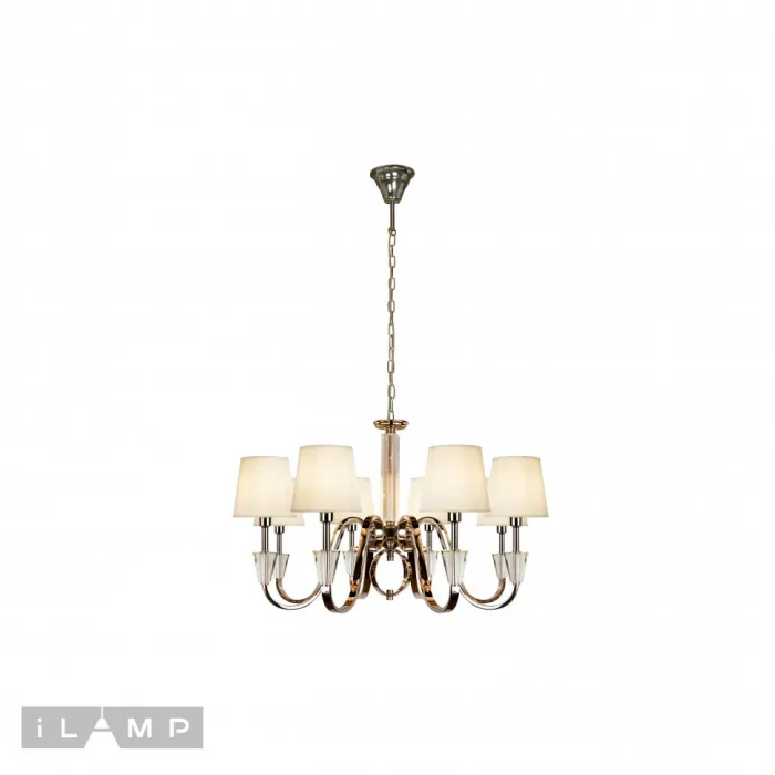 Подвесная люстра iLamp Alesti P2424-8 Nickel от ImperiumLoft