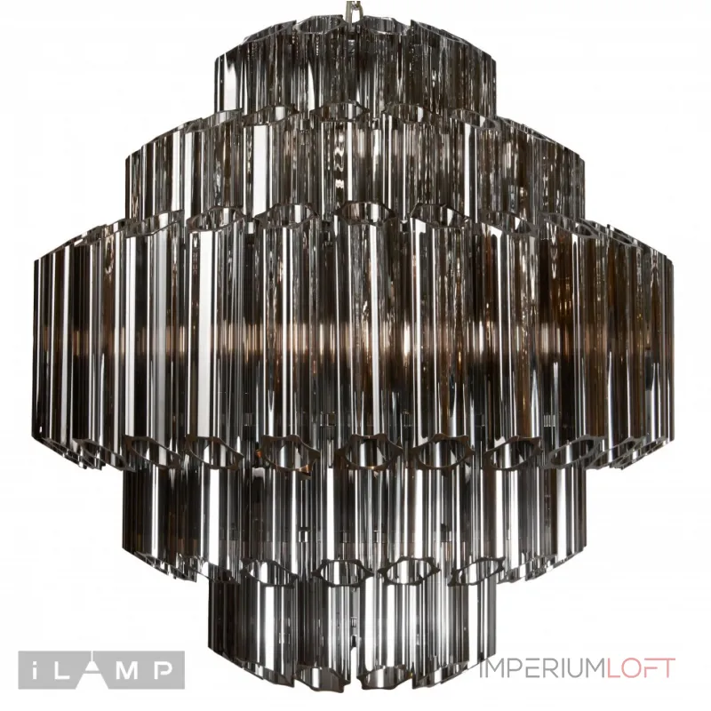 Подвесная люстра iLamp Destiny MD0267-7A CHROME+SMOKY GRAY