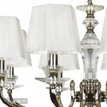 Подвесная люстра iLamp Holywood P9399-8 Никель+белый от ImperiumLoft