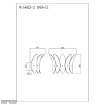 Светильник настенный iLamp Gramercy W15602-2 ANB+CL от ImperiumLoft Светильник настенный iLamp Gramercy W15602-2 ANB+CL от ImperiumLoft