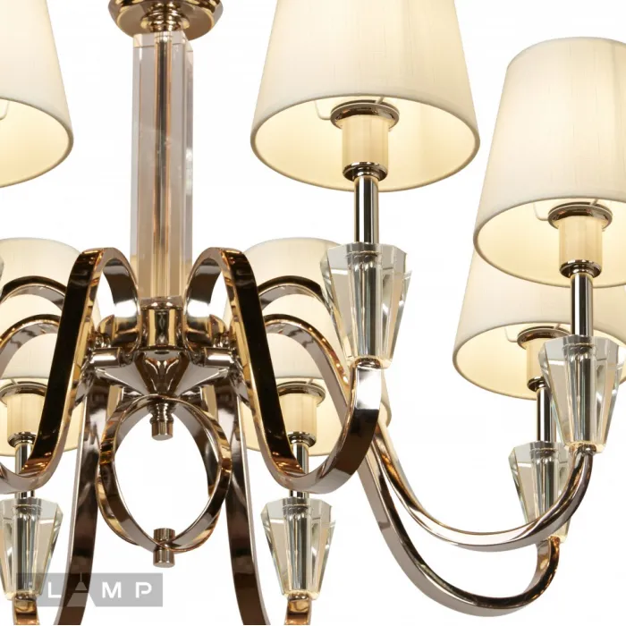 Подвесная люстра iLamp Alesti P2424-8 Nickel от ImperiumLoft
