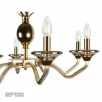 Подвесная люстра iLamp Flo YT2049-8 Золото+Коньяк от ImperiumLoft