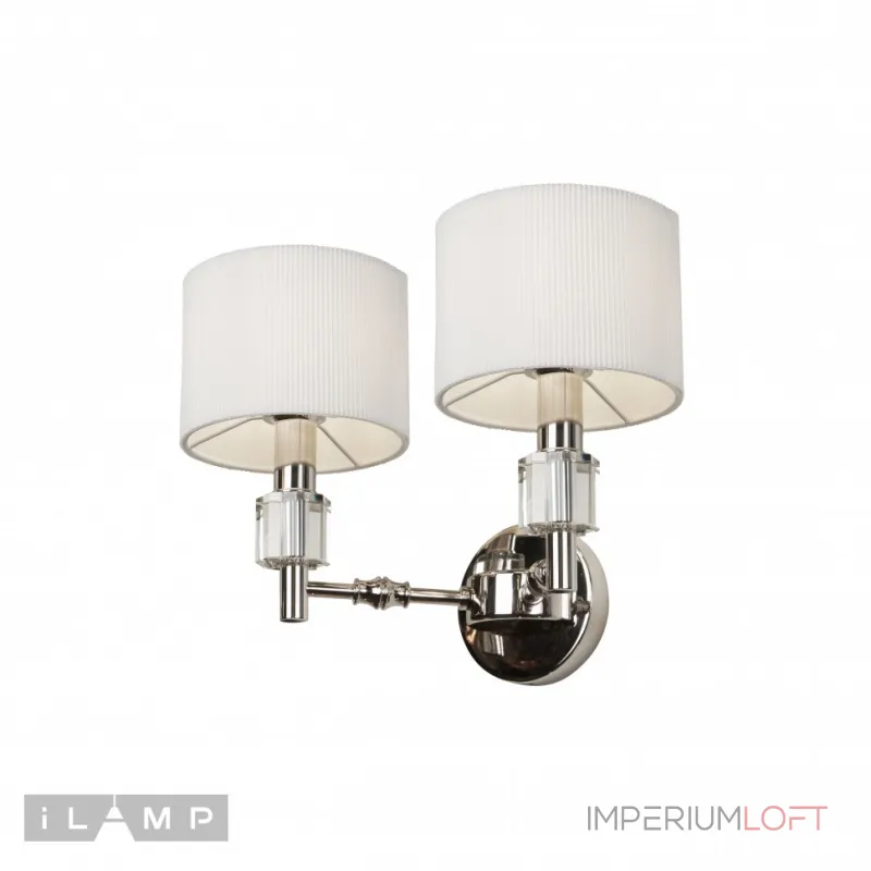 Настенный светильник iLamp Alexa W2404-2 Nickel от ImperiumLoft