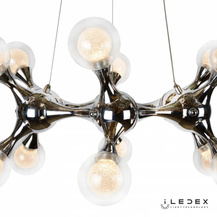 Подвесной светильник iLedex Blossom C4465-12R 3000K Хром от ImperiumLoft