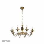 Подвесная люстра iLamp Flo YT2049-8 Золото+Коньяк от ImperiumLoft