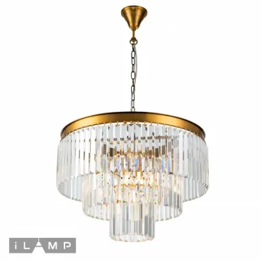 Подвесная люстра iLamp Triumph 7383/8P BRASS от ImperiumLoft