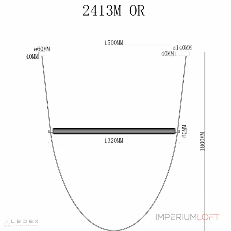 Подвесной светильник iLedex Rocks 2413M OR